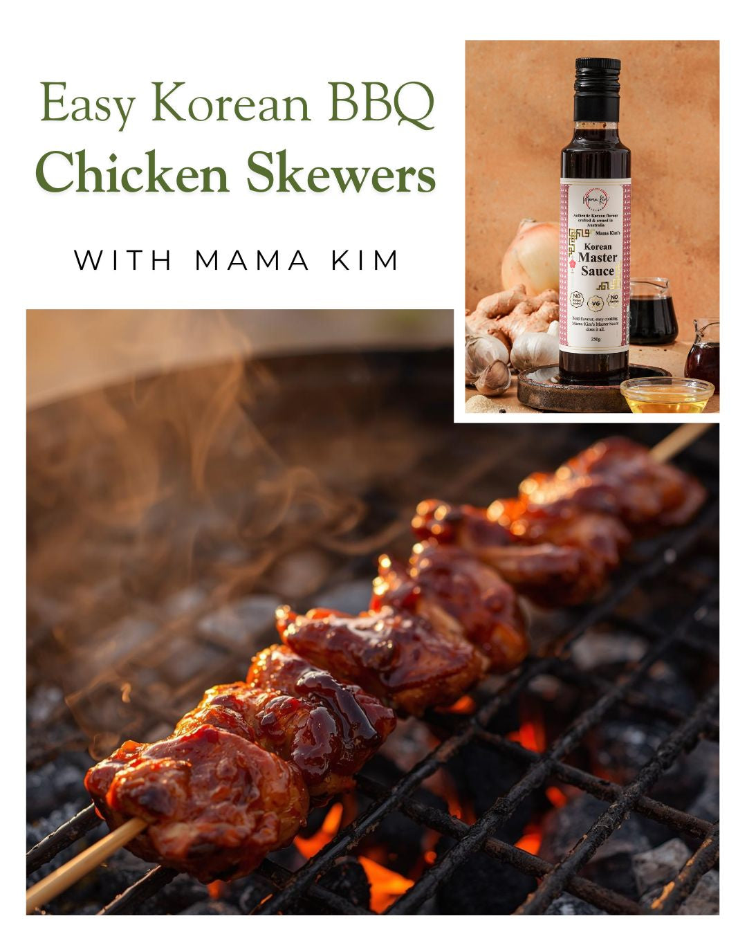 Easy Korean BBQ Chicken Skewers
