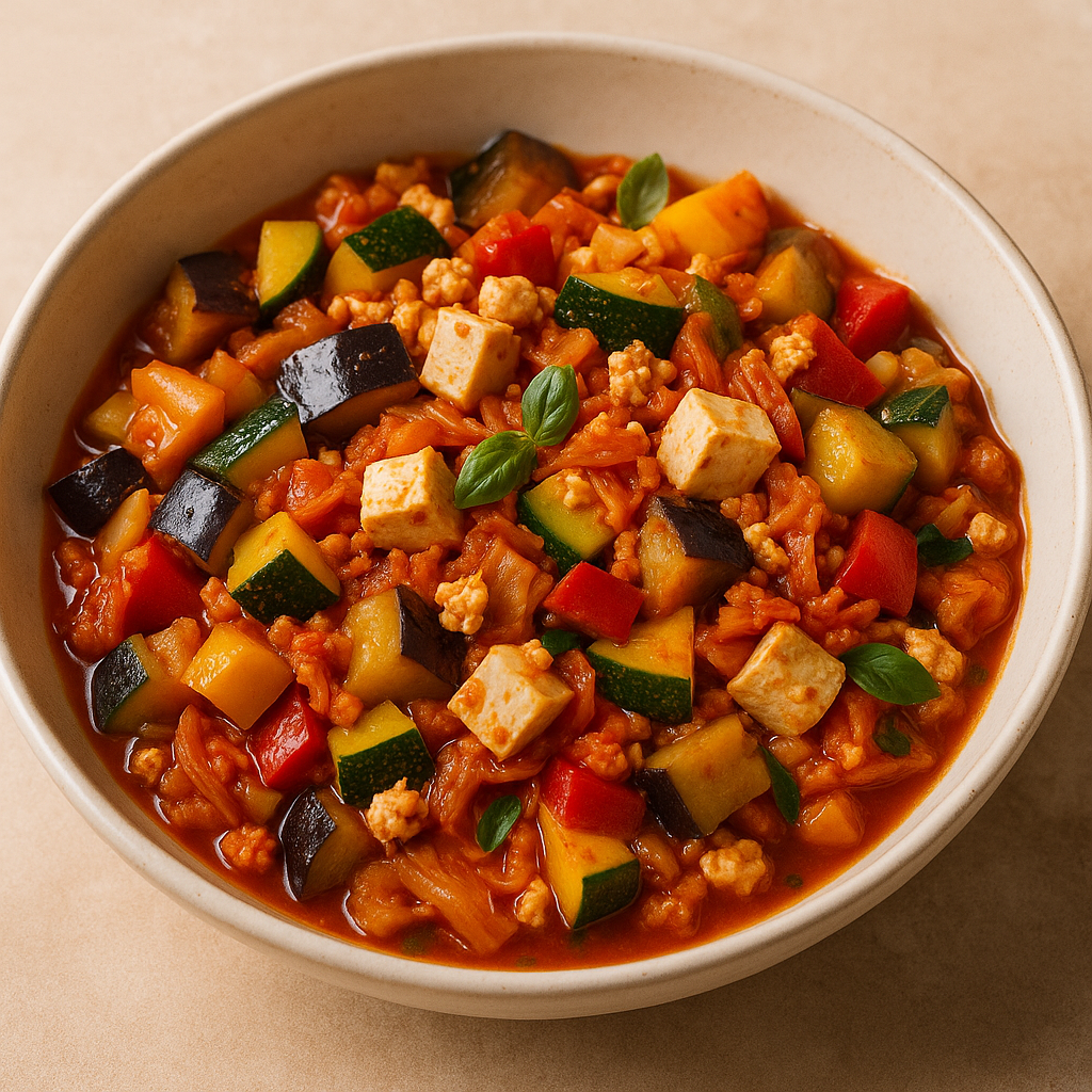 Kimchi Ratatouille (Vegan-style)