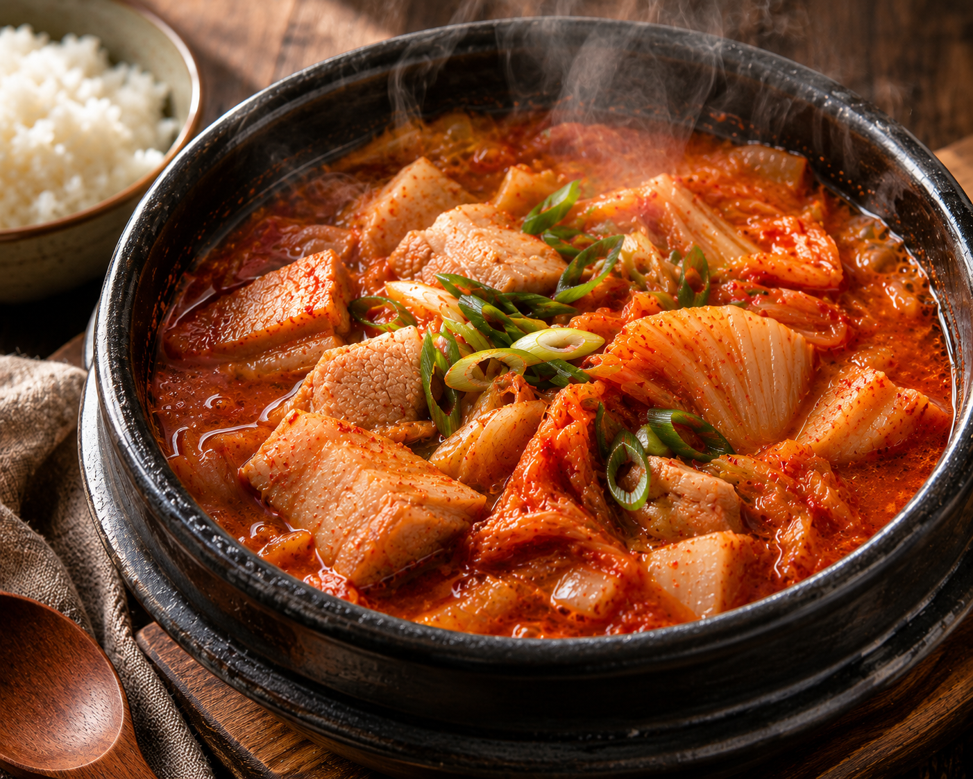 Easy Kimchi & Pork Belly Stew (Kimchi Jjigae)