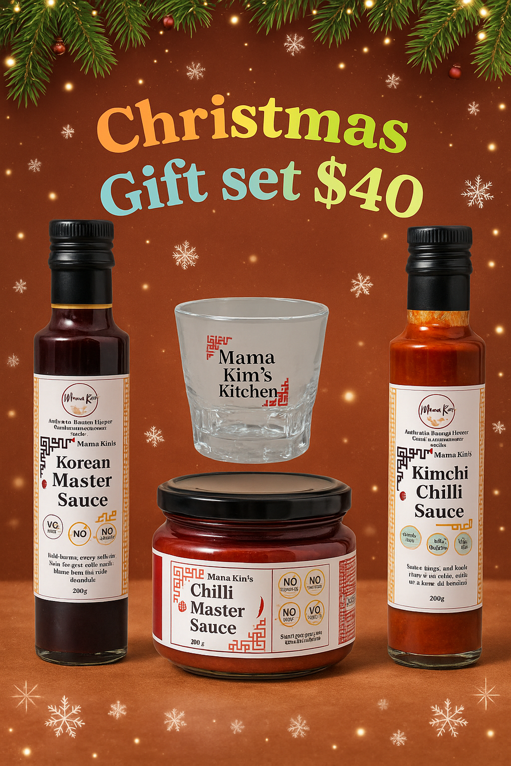 Christmas Gift Set – Gourmet Korean Sauce Collection by Mama Kim’s Kitchen